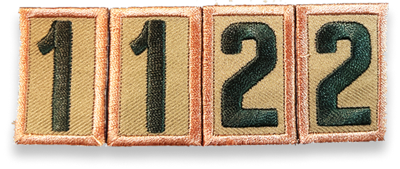 Troop 1122 numeral patches